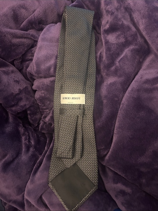 Giorgio Armani Other - Giorgio Armani Navy and Silver Microdot Silk Tie